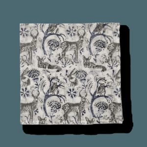 Table Linens | Reindeers In The Forest Block Printed Cotton Napkins Kitchen Table Linens