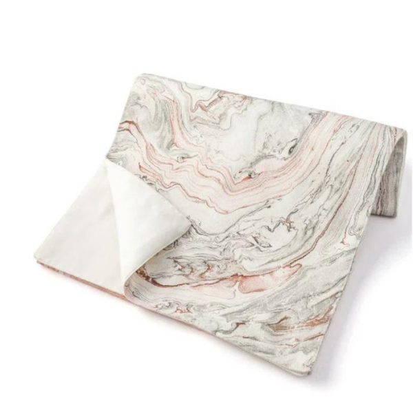 Table Linens | Serein Decor Marble Print Table Runner – Pink Kitchen Table Linens