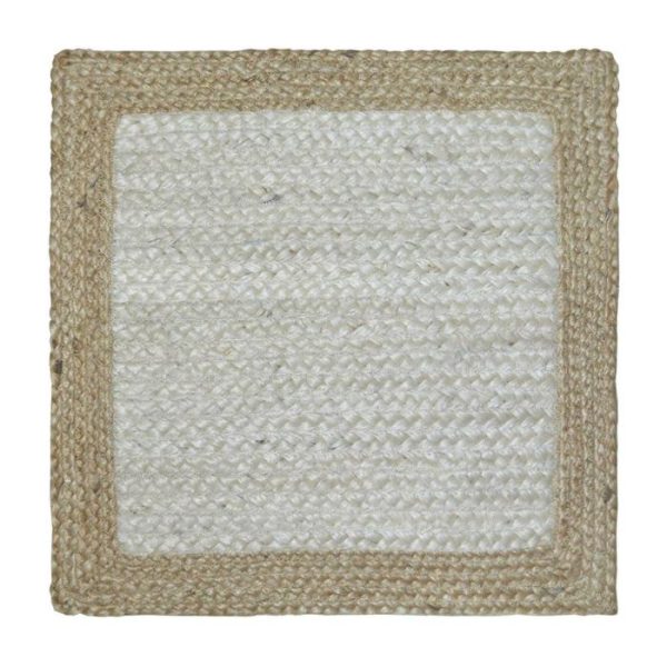 Table Linens | Two-Tone Braided Jute Square Placemat – Set Of 10 Kitchen Table Linens