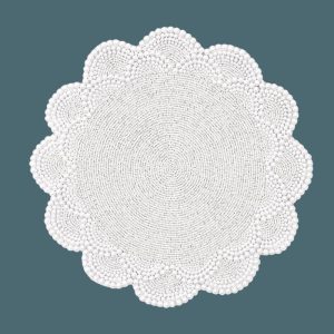 Table Linens | White Pearl Embroidery Placemats Kitchen Table Linens