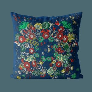 Throw Pillows | Blue Floral Printed Throw Pillow Cover Home Decoration Throw Pillows