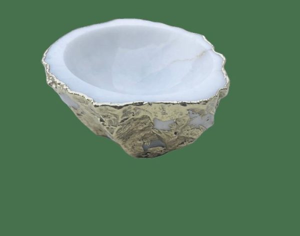 Trays & Storages | White Agate Geode Jewelry Bowl, 3" Bowl Size Decor Trays & Storages