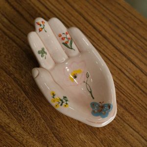 Trays & Storages | Decorative Glazed Porcelain Hand Sculpture Trinket Decor Trays & Storages