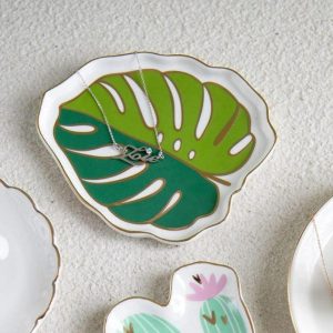 Trays & Storages | Palms Leaf Trinket Dish Decor Trays & Storages