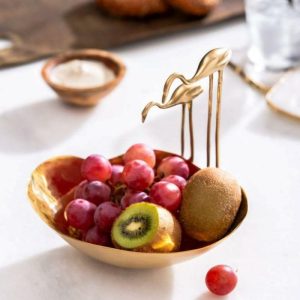 Trays & Storages | Serein Decor Heirloom Flamingo Brass Bowl Decor Trays & Storages