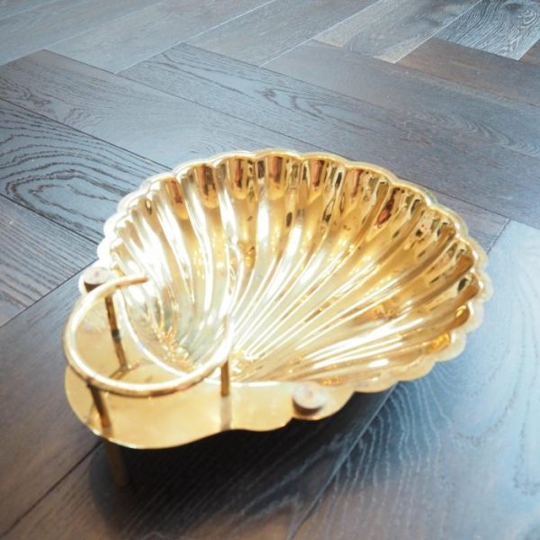 Trays & Storages | Vintage Brass Sea Shell Trinket Tray – Large Decor Trays & Storages