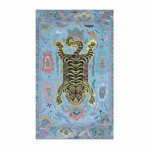 Utensils & Tools | Tibetan Tiger Blue Printed Red Tea & Kitchen Towel, 18" × 30" Kitchen Utensils & Tools