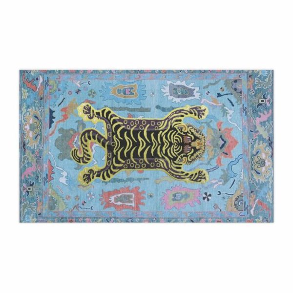 Utensils & Tools | Tibetan Tiger Blue Printed Red Tea & Kitchen Towel, 18" × 30" Kitchen Utensils & Tools