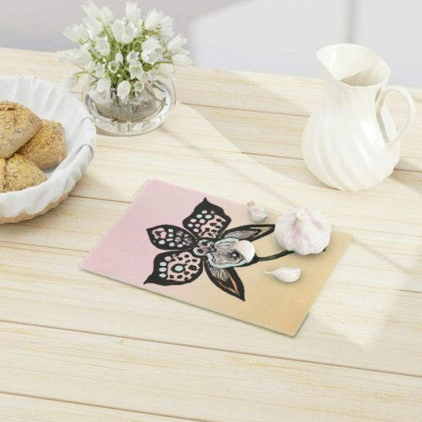 Utensils & Tools | Flower Bloom Glass Cutting Board, Small Kitchen Utensils & Tools