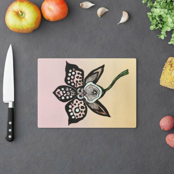 Utensils & Tools | Flower Bloom Glass Cutting Board, Small Kitchen Utensils & Tools