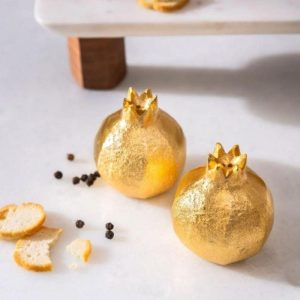 Utensils & Tools | Gold Pomegranate Salt & Pepper Shakers Kitchen Utensils & Tools