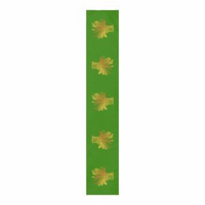 Utensils & Tools | Golden Palm Trees Green Table Runner, 90” × 16” Kitchen Table Linens