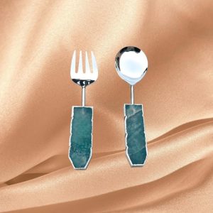 Utensils & Tools | Green Agate Salad Server – Set Of 2 Kitchen Utensils & Tools