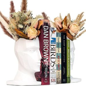 Vases & Jars | Head Statue Planter/Bookends Decor Vases & Jars