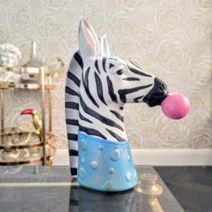 Vases & Jars | Zebra Blowing Bubbles Decorative Vase Decor Vases & Jars