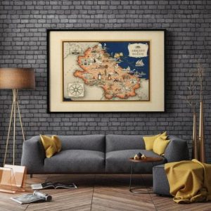 Vintage Wall Art | Abruzzo Map Print, Art History, 12×16 inches Vintage Wall Art Vintage Wall Art