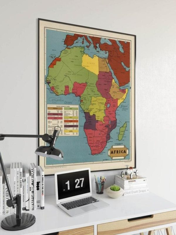 Vintage Wall Art | Africa Map Print, Art History, 12×16 inches Vintage Wall Art Vintage Wall Art