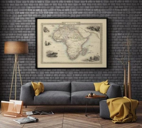 Vintage Wall Art | Africa Map Print, Art History, 28×36 inches Vintage Wall Art Vintage Wall Art