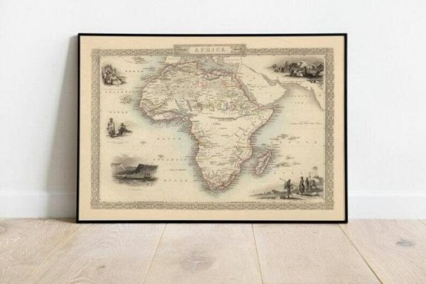 Vintage Wall Art | Africa Map Print, Art History, 28×36 inches Vintage Wall Art Vintage Wall Art