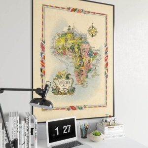 Vintage Wall Art | Africa Map Print, Art History, 28×40 inches Vintage Wall Art Vintage Wall Art