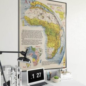 Vintage Wall Art | Africa Map Print, Fine Art Prints, 28×36 inches Vintage Wall Art Vintage Wall Art