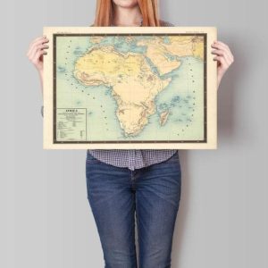 Vintage Wall Art | Africa Map Wall Print, 1850 Africa Map, 28×36 inches Vintage Wall Art Vintage Wall Art