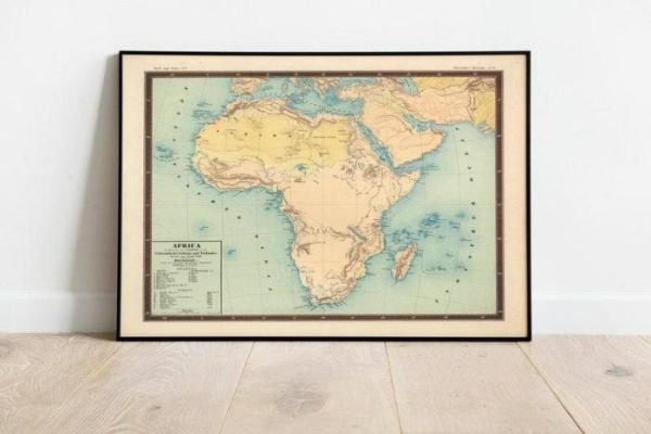 Vintage Wall Art | Africa Map Wall Print, 1850 Africa Map, 28×36 inches Vintage Wall Art Vintage Wall Art