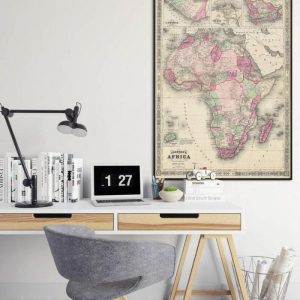 Vintage Wall Art | Africa Map Wall Print, 1864 Africa Map, 16×22 inches Vintage Wall Art Vintage Wall Art