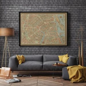 Vintage Wall Art | Amsterdam Map Print, Art History, 16×20 inches Vintage Wall Art Vintage Wall Art