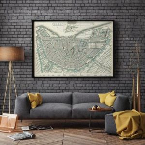 Vintage Wall Art | Amsterdam Map Wall Print, 1835 Amsterdam City Map, 28×36 inches Vintage Wall Art Vintage Wall Art