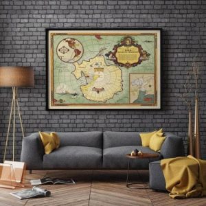 Vintage Wall Art | Antarctica Map Print, Art History, 24×32 inches Vintage Wall Art Vintage Wall Art