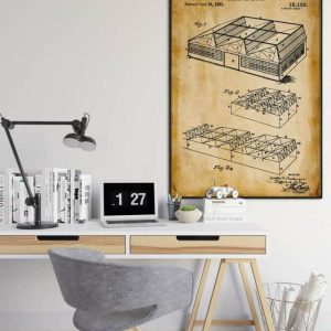 Vintage Wall Art | Architecture Patent Print, Framed Art Print, 12×16 inches Vintage Wall Art Vintage Wall Art