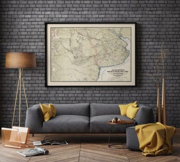 Vintage Wall Art | Atlas Of The Pampas Plains , Argentina From The Atlantic Coast To The Andes Foothills, 12×16 inches Vintage Wall Art Vintage Wall Art