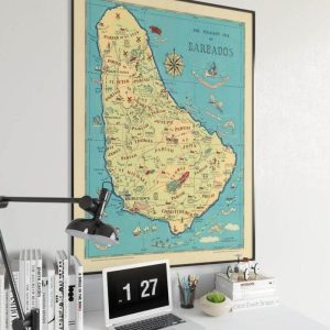 Vintage Wall Art | Barbados Map Print, Art History, 20×24 inches Vintage Wall Art Vintage Wall Art