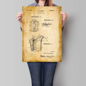 Vintage Wall Art | Bee Smoker Patent Print, Framed Art Print, 24×32 inches Vintage Wall Art Vintage Wall Art