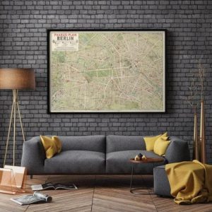 Vintage Wall Art | Berlin City Map Wall Print, 1906 Berlin City Plan Map, 16×24 inches Vintage Wall Art Vintage Wall Art