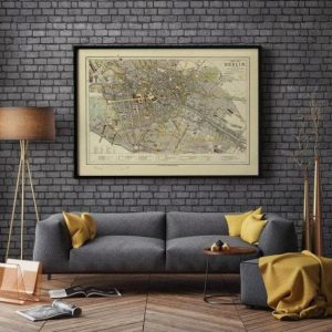 Vintage Wall Art | Berlin Map Print, Art History, 12×14 inches Vintage Wall Art Vintage Wall Art