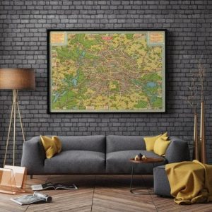 Vintage Wall Art | Berlin Map Print, Fine Art Prints, 12×16 inches Vintage Wall Art Vintage Wall Art