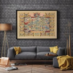 Vintage Wall Art | Birmingham Map Print, Art History, 16×22 inches Vintage Wall Art Vintage Wall Art