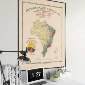 Vintage Wall Art | Brazil Map Print, Art History, 20×20 inches Vintage Wall Art Vintage Wall Art