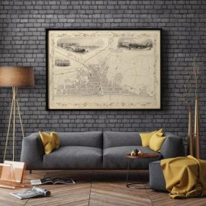 Vintage Wall Art | Brighton Map Print, Fine Art Prints, 12×16 inches Vintage Wall Art Vintage Wall Art