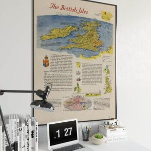 Vintage Wall Art | Britain Map Print, Art History, 16×20 inches Vintage Wall Art Vintage Wall Art