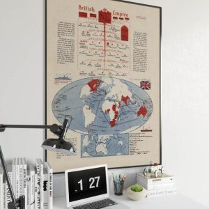 Vintage Wall Art | British Empire Map Print, Art History, 32×40 inches Vintage Wall Art Vintage Wall Art