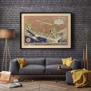 Vintage Wall Art | Buenos Aires Map Print, Art History, 16×22 inches Vintage Wall Art Vintage Wall Art