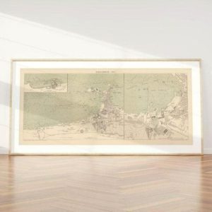 Vintage Wall Art | City Map Of Alexandria, Maps Of Egypt, 10×18 inches Vintage Wall Art Vintage Wall Art