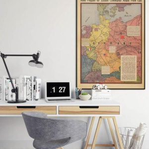 Vintage Wall Art | Cold War Map Print, Poster Print, 28×40 inches Vintage Wall Art Vintage Wall Art