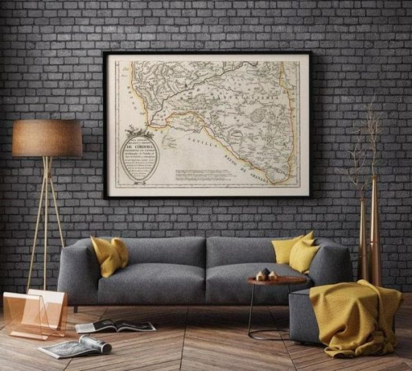 Vintage Wall Art | Cordoba Map Print, Canvas Print Wall Art, 12×14 inches Vintage Wall Art Vintage Wall Art