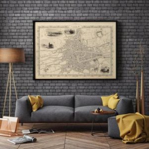 Vintage Wall Art | Cork Map Print, Fine Art Prints, 16×22 inches Vintage Wall Art Vintage Wall Art