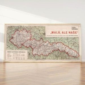 Vintage Wall Art | Czechoslovakia Map Wall Print, 1938 Czechoslovakia Map, 24×42 inches Vintage Wall Art Vintage Wall Art