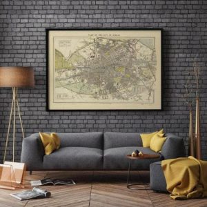 Vintage Wall Art | Dublin Map Print, Art History, 12×14 inches Vintage Wall Art Vintage Wall Art